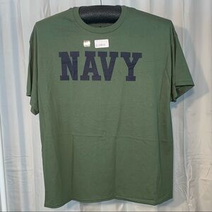 Armed Forces Gear NWT olive drab “NAVY” short sleeve tee shirt.